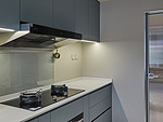 130平米现代简约风二室厨房装修效果图，软装创意设计图