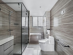123平米美式风格四室卫生间装修效果图，盥洗区创意设计图