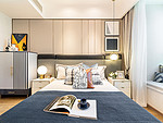 118平米轻奢风格三室卧室装修效果图，灯饰创意设计图