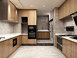 122平米轻奢风格五室厨房装修效果图，橱柜创意设计图