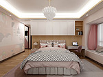 105平米轻奢风格五室卧室装修效果图，收纳柜创意设计图