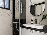 96平米欧式风格三室卫生间装修效果图，盥洗区创意设计图