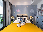 138平米轻奢风格三室卧室装修效果图，背景墙创意设计图