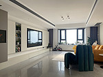 134平米现代简约风四室客厅装修效果图，软装创意设计图