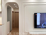 129平米现代简约风三室客厅装修效果图，沙发创意设计图