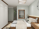 82平米日式风格三室卧室装修效果图，软装创意设计图
