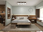 94平米日式风格三室卧室装修效果图，软装创意设计图