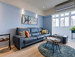 104平米现代简约风三室客厅装修效果图，沙发创意设计图