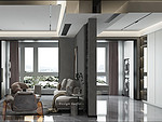 85平米轻奢风格四室客厅装修效果图，隔断创意设计图